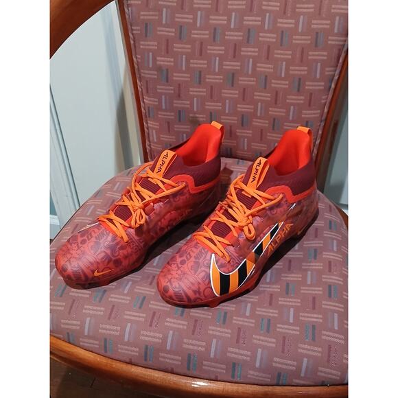 New Men's 12 Nike Alpha Menace 4 Elite NRG (FQ4046-600) Red Football Cleats - Picture 2 of 6